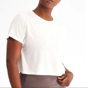 Girlfriend collective white crop top